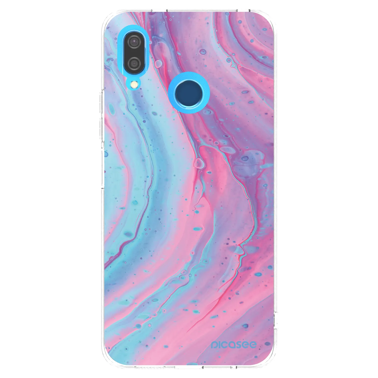 Picasee Huawei P20 Lite Hülle - Transparentes Silikon - Pink liquid