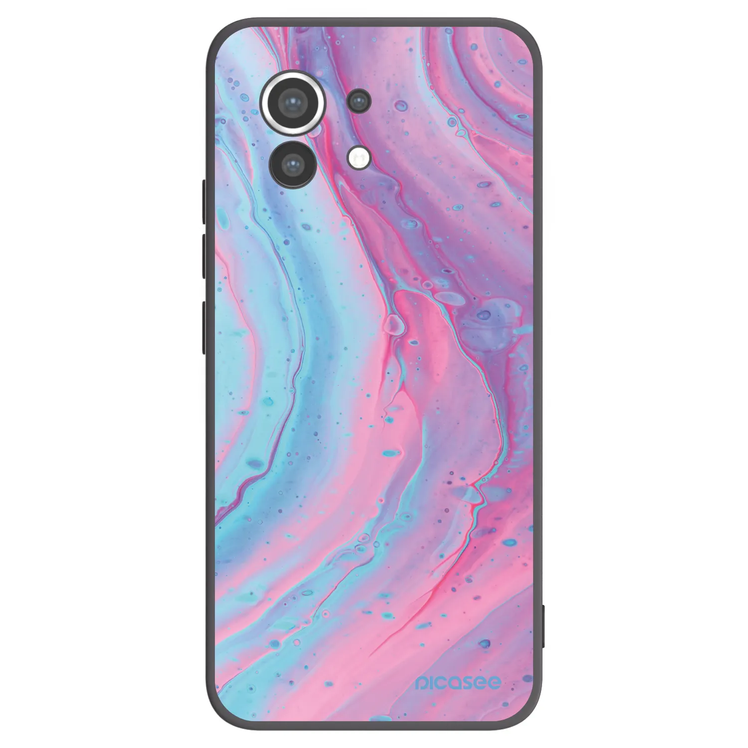 Picasee Xiaomi Mi 11 Hülle - Schwarzes Silikon - Pink liquid