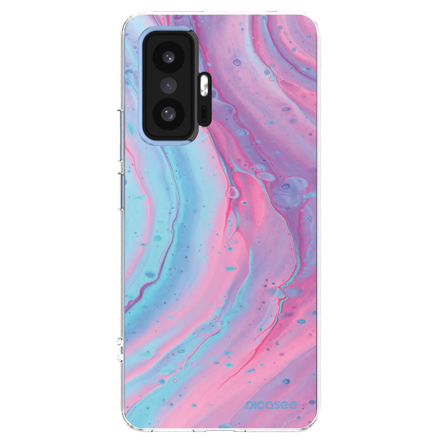 Picasee Xiaomi 11T Pro Hülle - Transparentes Silikon - Pink liquid