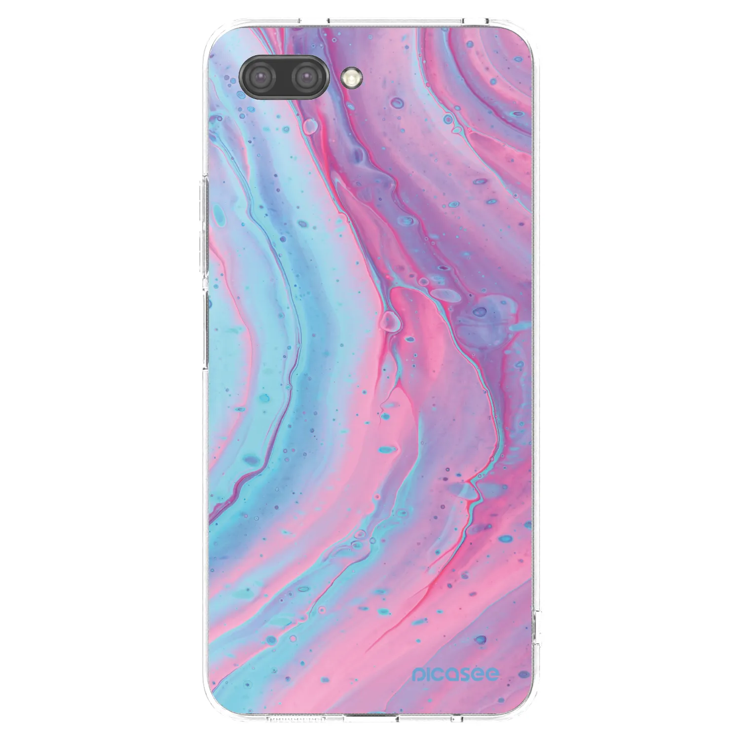 Picasee Honor 10 Hülle - Transparentes Silikon - Pink liquid