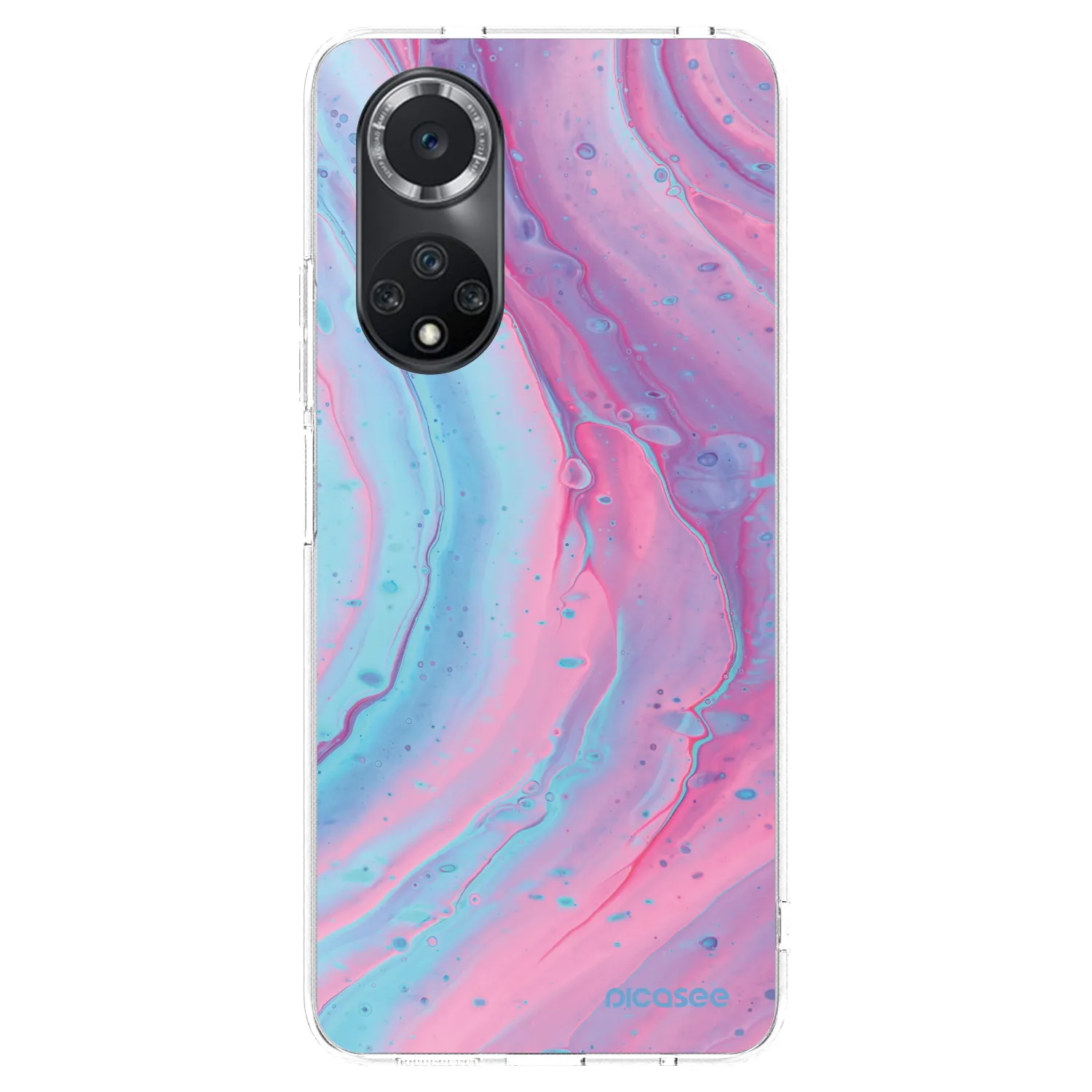 Picasee Huawei Nova 9 SE Hülle - Transparentes Silikon - Pink liquid