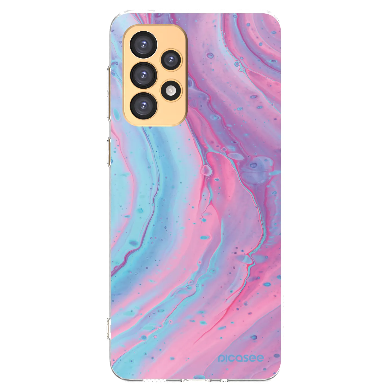 Picasee Samsung Galaxy A33 5G A336 Hülle - Transparentes Silikon - Pink liquid