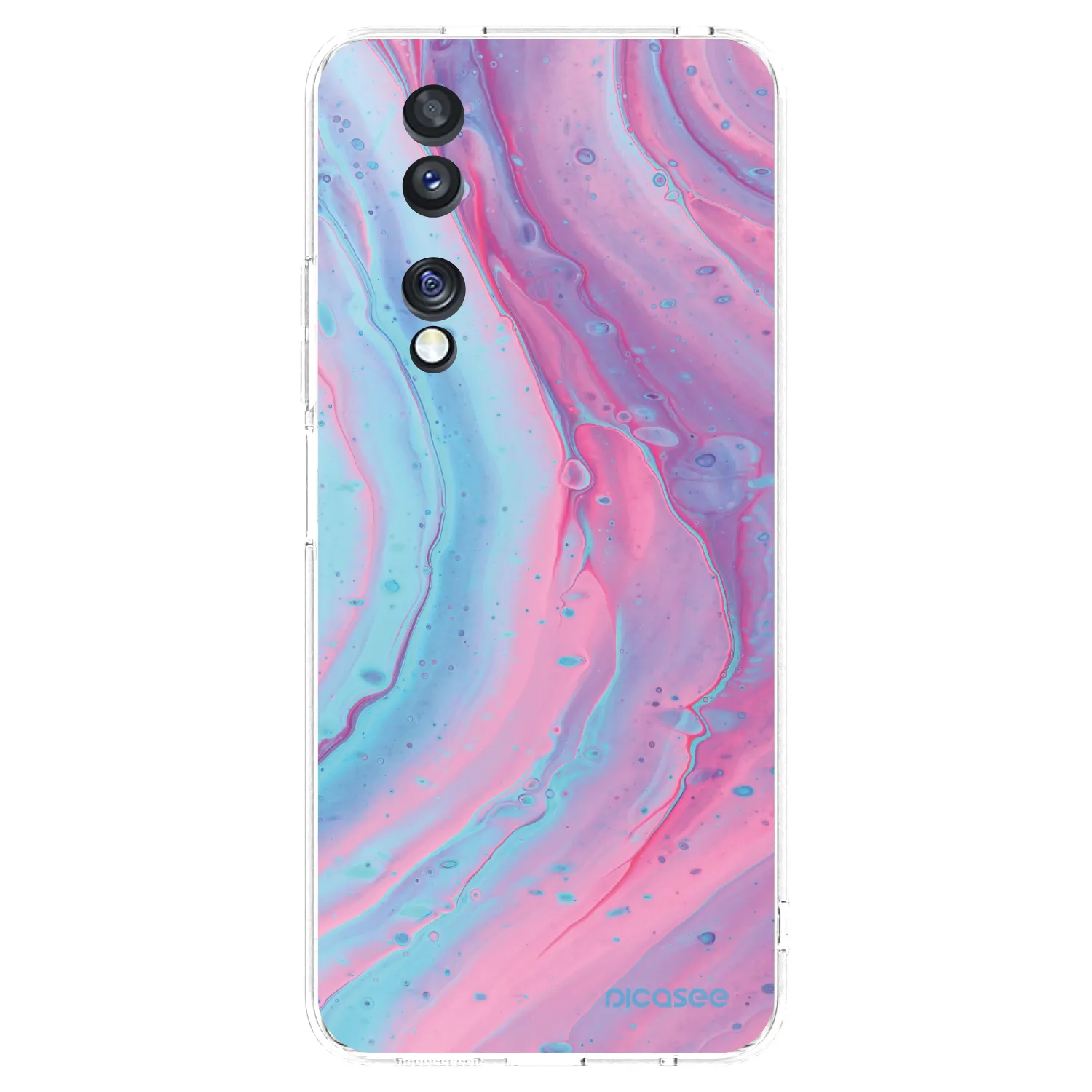 Picasee Honor 70 Hülle - Transparentes Silikon - Pink liquid