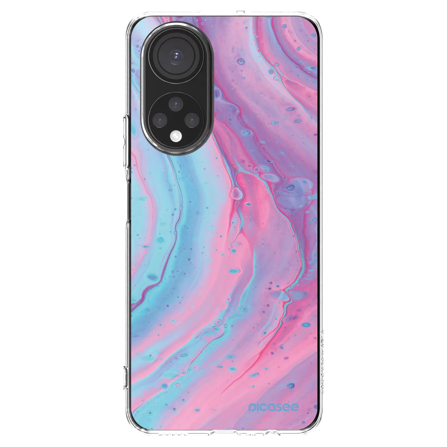 Picasee Honor X7 Hülle - Transparentes Silikon - Pink liquid