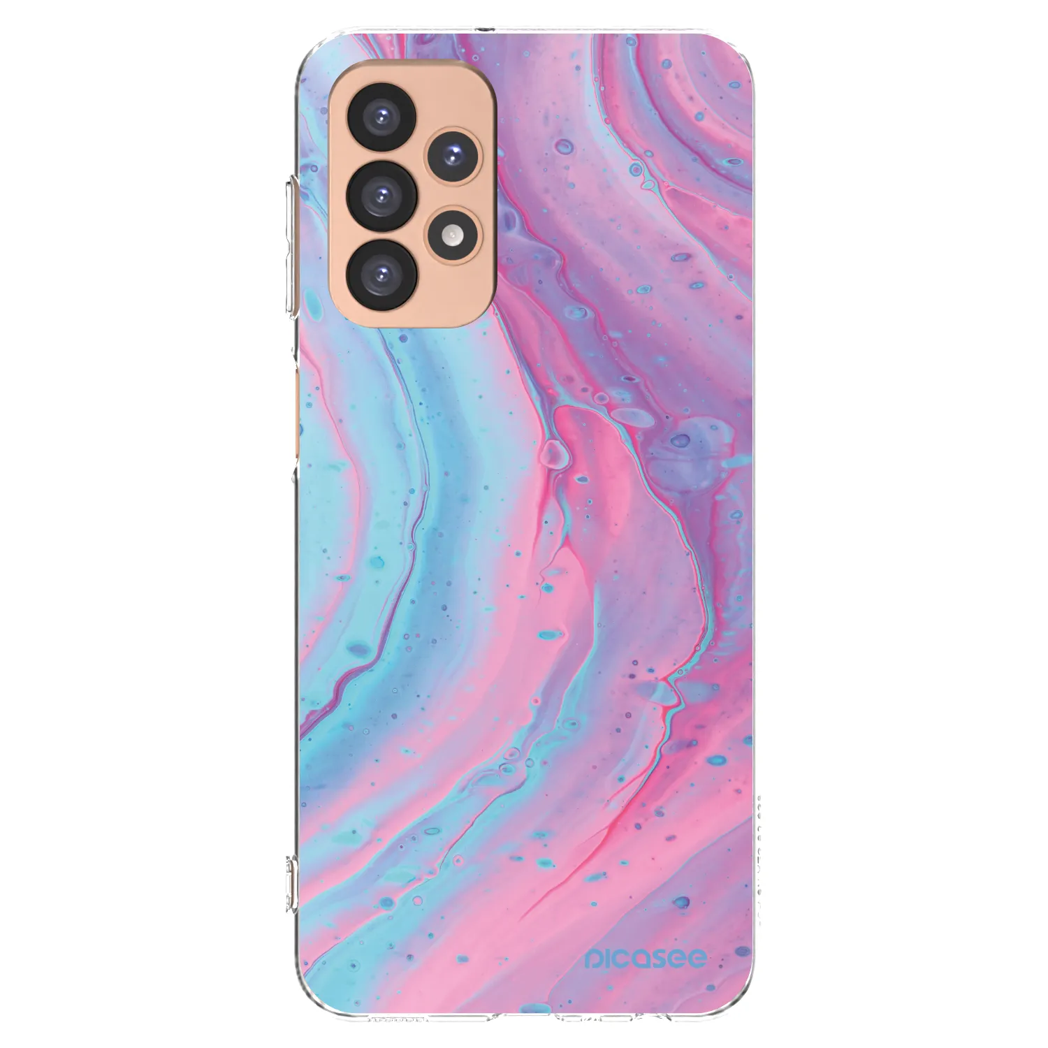 Picasee Samsung Galaxy A23 A236B 5G Hülle - Transparentes Silikon - Pink liquid