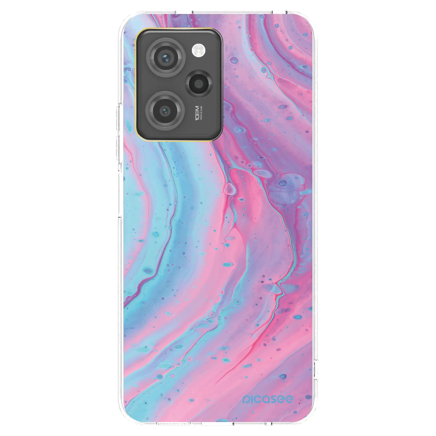 Picasee Xiaomi Poco X5 Pro Hülle - Transparentes Silikon - Pink liquid