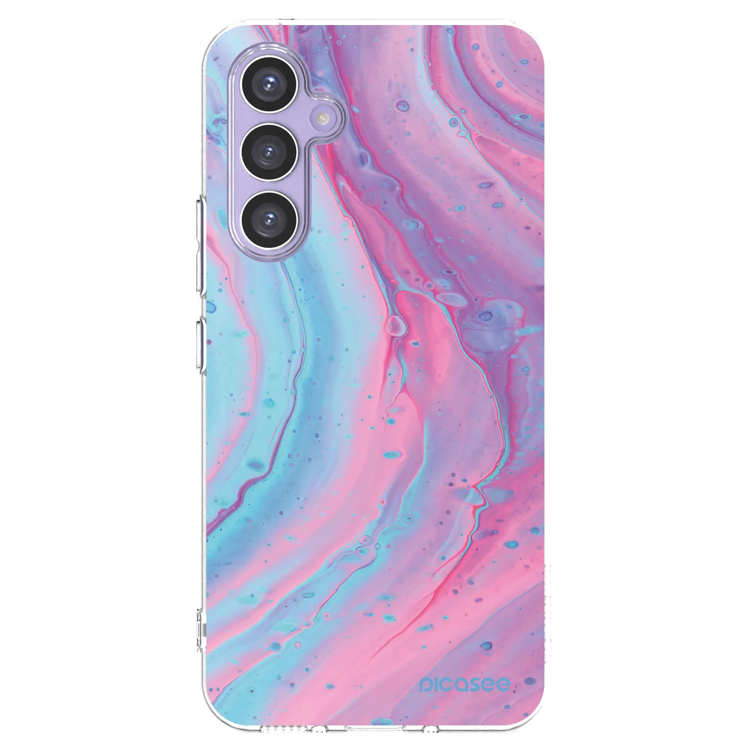 Picasee Samsung Galaxy A54 5G A546B Hülle - Transparentes Silikon - Pink liquid