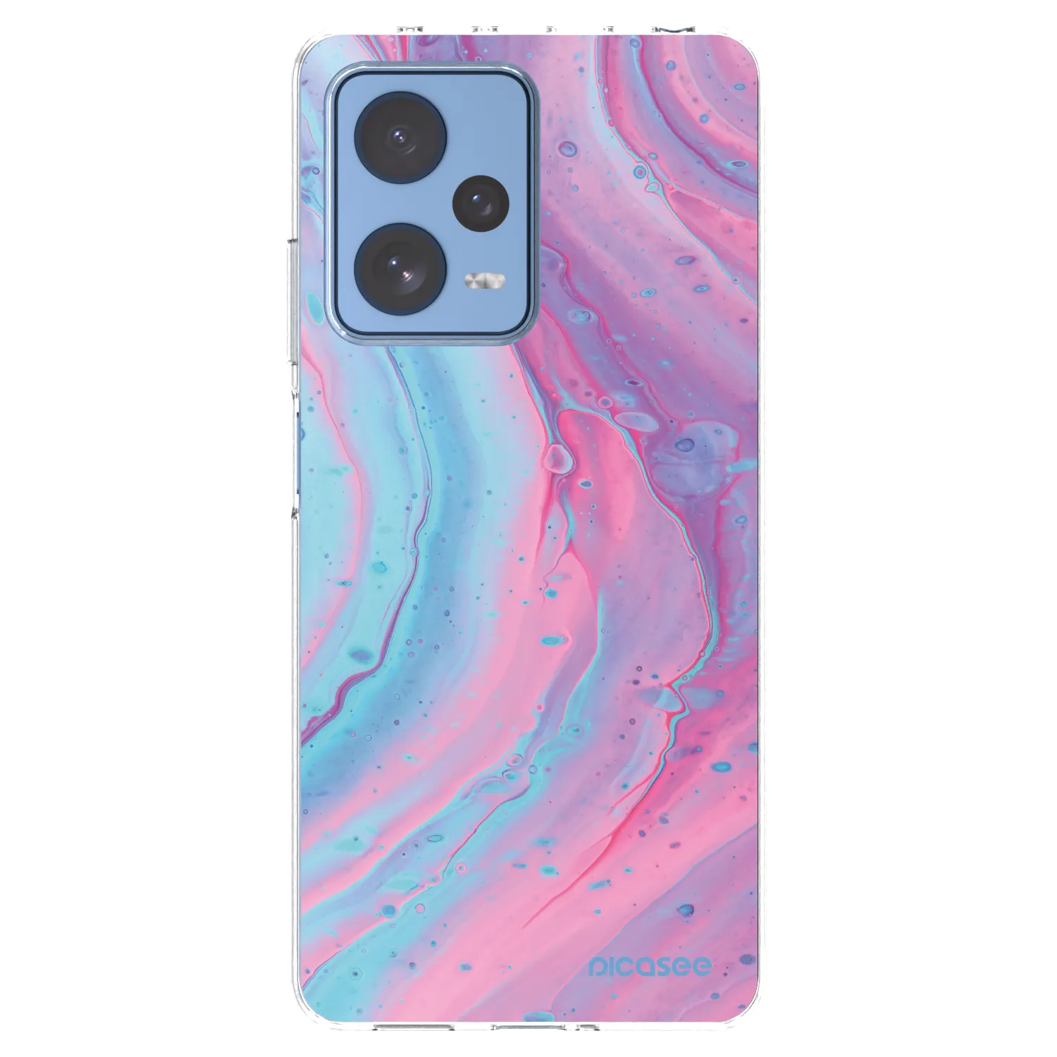 Picasee Xiaomi Redmi Note 12 Pro 5G Hülle - Transparentes Silikon - Pink liquid