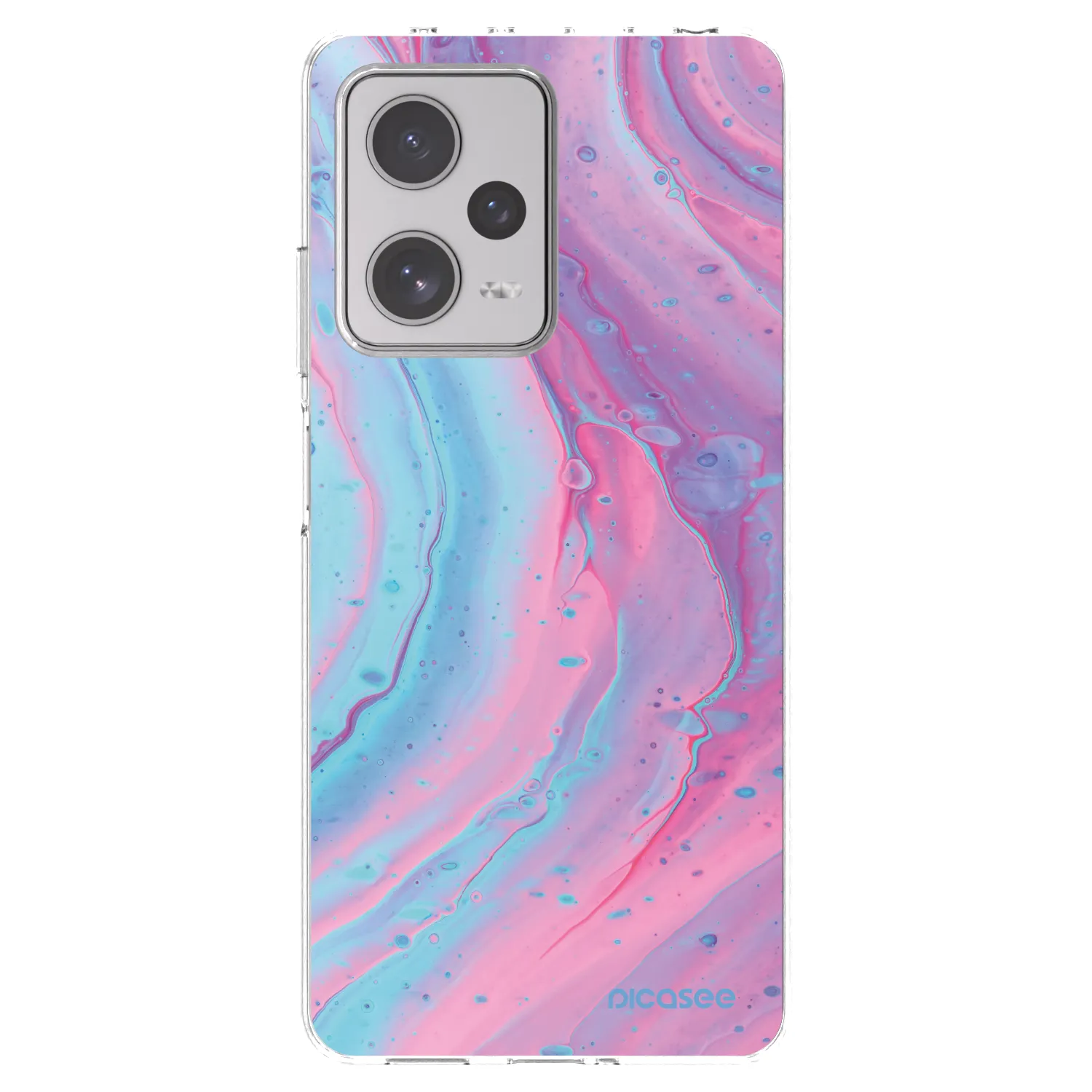 Picasee Xiaomi Redmi Note 12 Pro+ 5G Hülle - Transparentes Silikon - Pink liquid