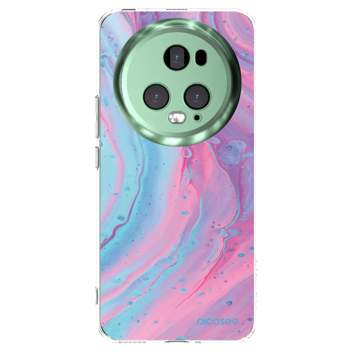 Picasee Honor Magic5 Pro Hülle - Transparentes Silikon - Pink liquid