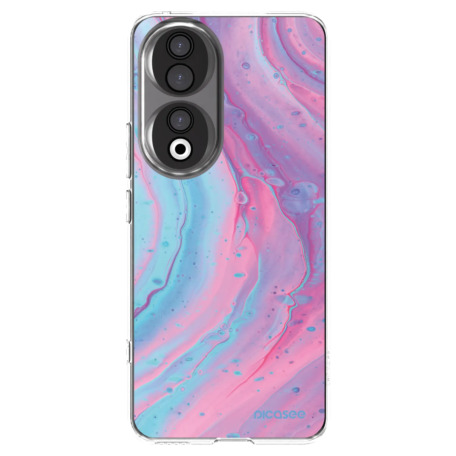 Picasee Honor 90 5G Hülle - Transparentes Silikon - Pink liquid