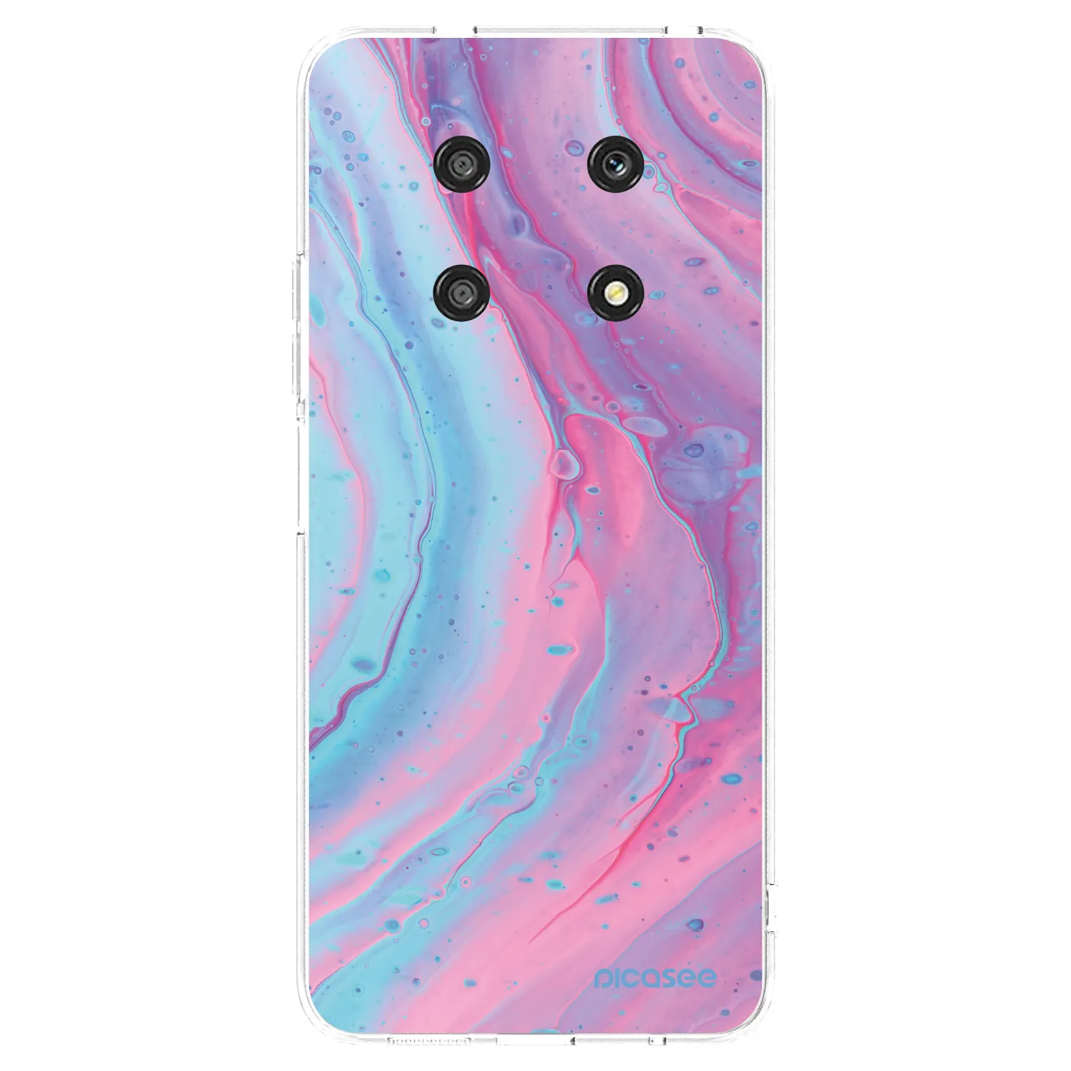 Picasee Honor Magic4 Lite 5G Hülle - Transparentes Silikon - Pink liquid