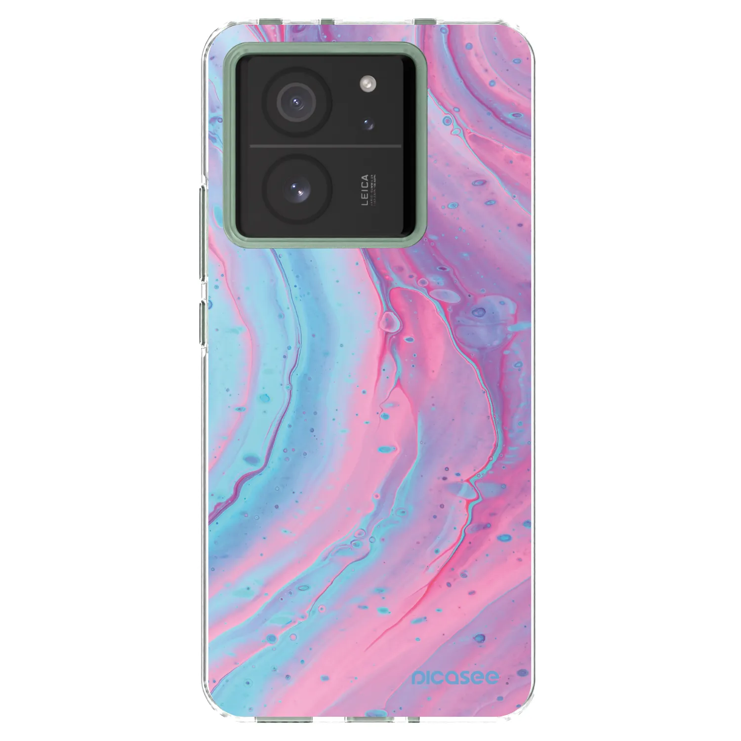 Picasee Xiaomi 13T Pro Hülle - Transparentes Silikon - Pink liquid