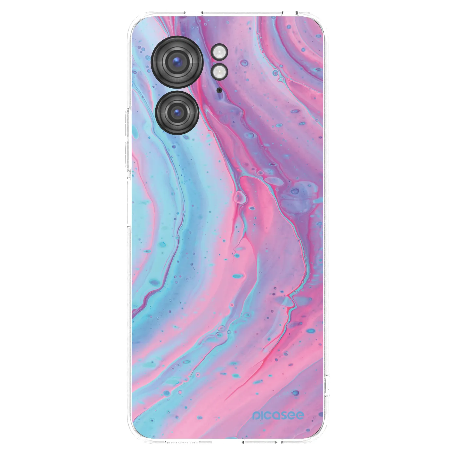 Picasee Motorola Edge 40 Hülle - Transparentes Silikon - Pink liquid