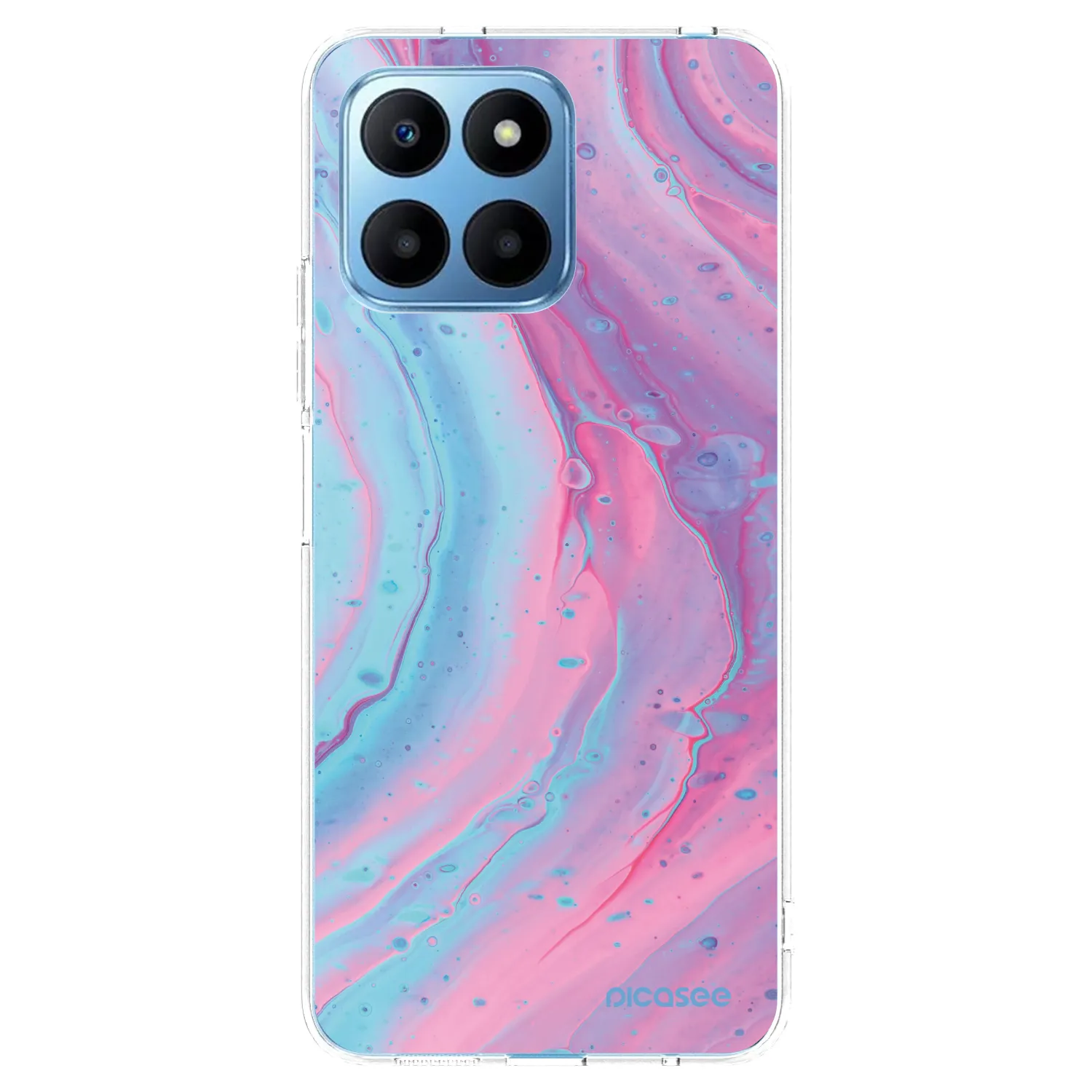Picasee Honor 70 Lite Hülle - Transparentes Silikon - Pink liquid