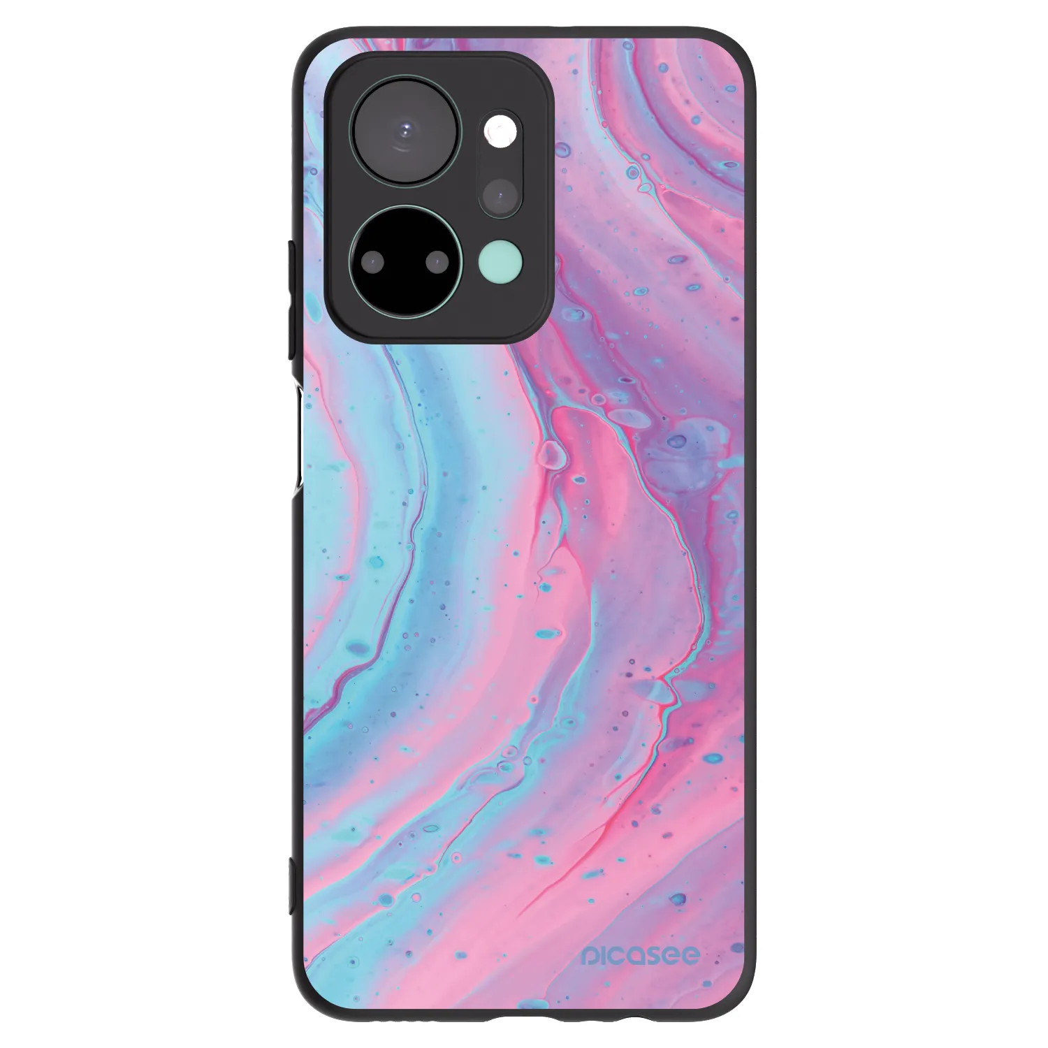 Picasee Honor X7a Hülle - Schwarzes Silikon - Pink liquid