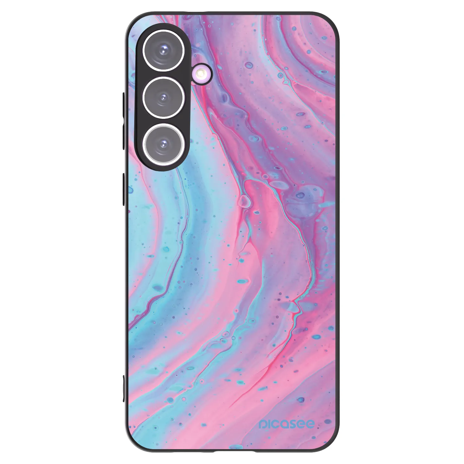 Picasee Samsung Galaxy S24+ S926B 5G Hülle - Schwarzes Silikon - Pink liquid