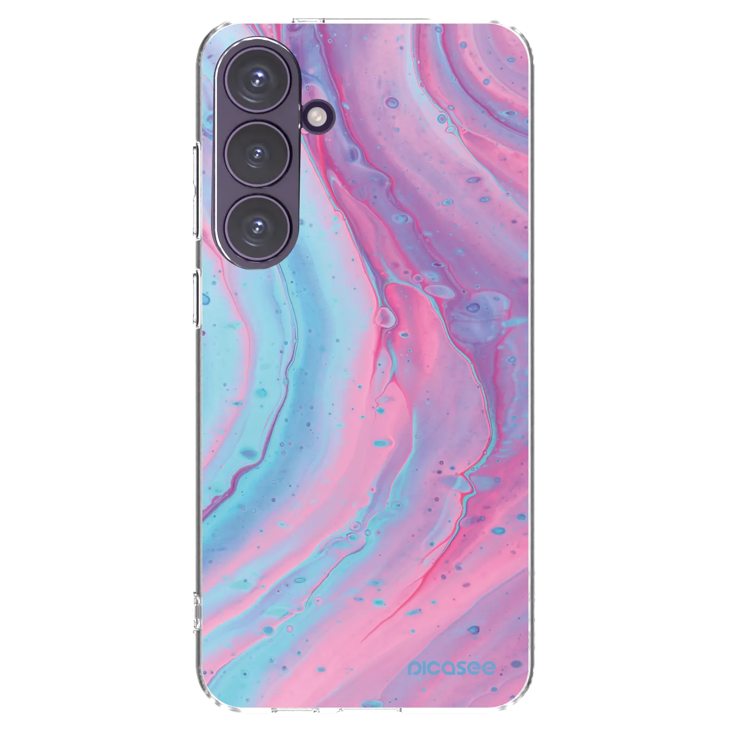 Picasee Samsung Galaxy S24+ S926B 5G Hülle - Transparentes Silikon - Pink liquid