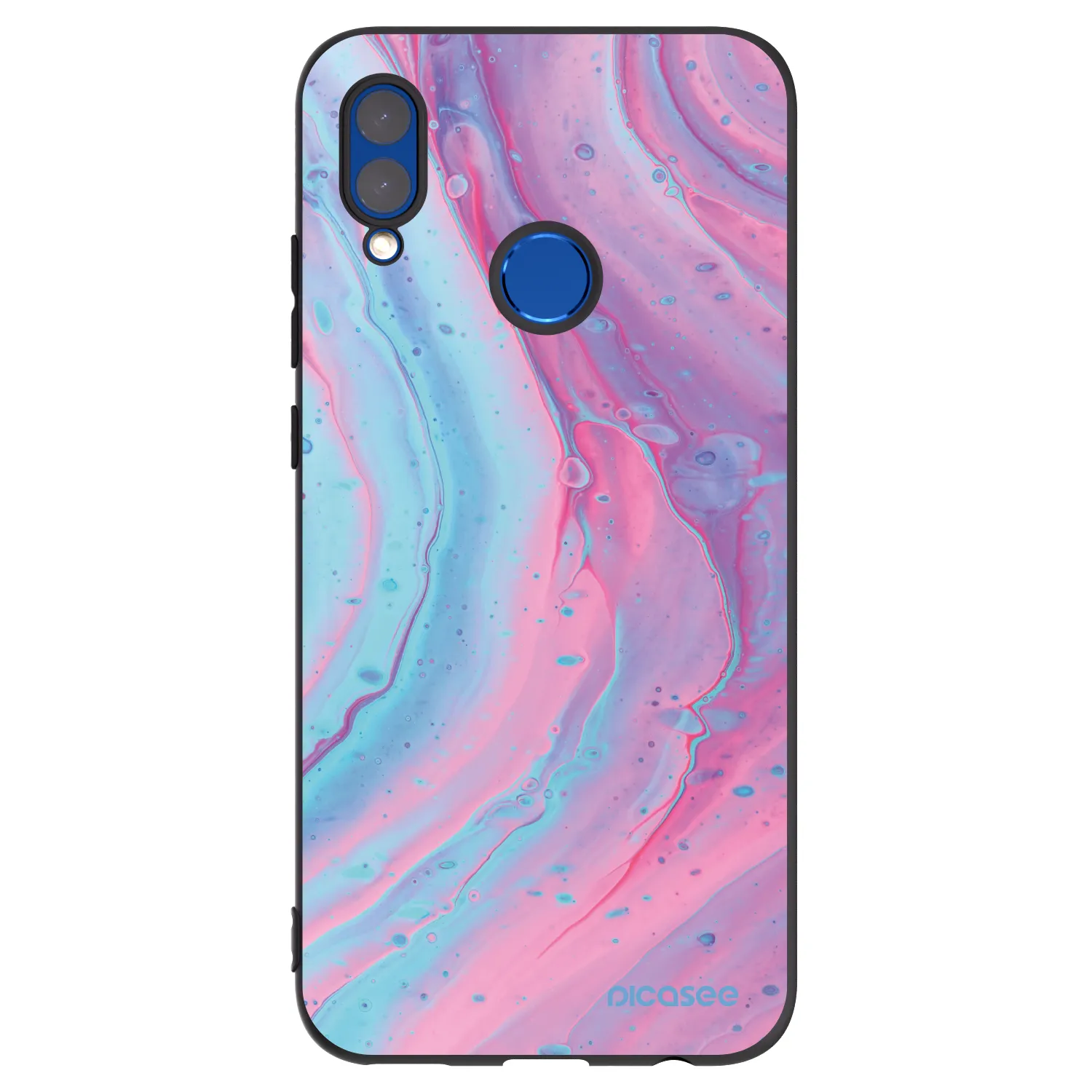 Picasee Honor 10 Lite Hülle - Schwarzes Silikon - Pink liquid