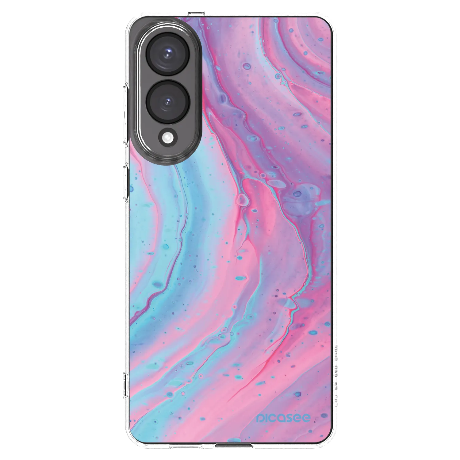Picasee Samsung Galaxy S25 Edge 5G Hülle - Transparentes Silikon - Pink liquid