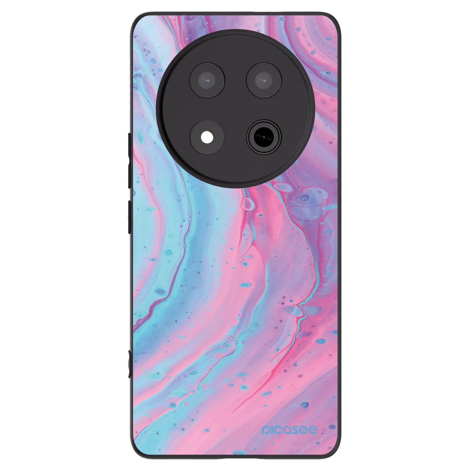 Picasee Honor Magic7 Lite 5G Hülle - Schwarzes Silikon - Pink liquid