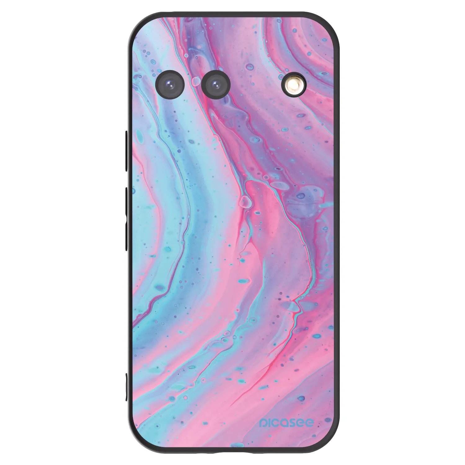 Picasee Google Pixel 9 Hülle - Schwarzes Silikon - Pink liquid