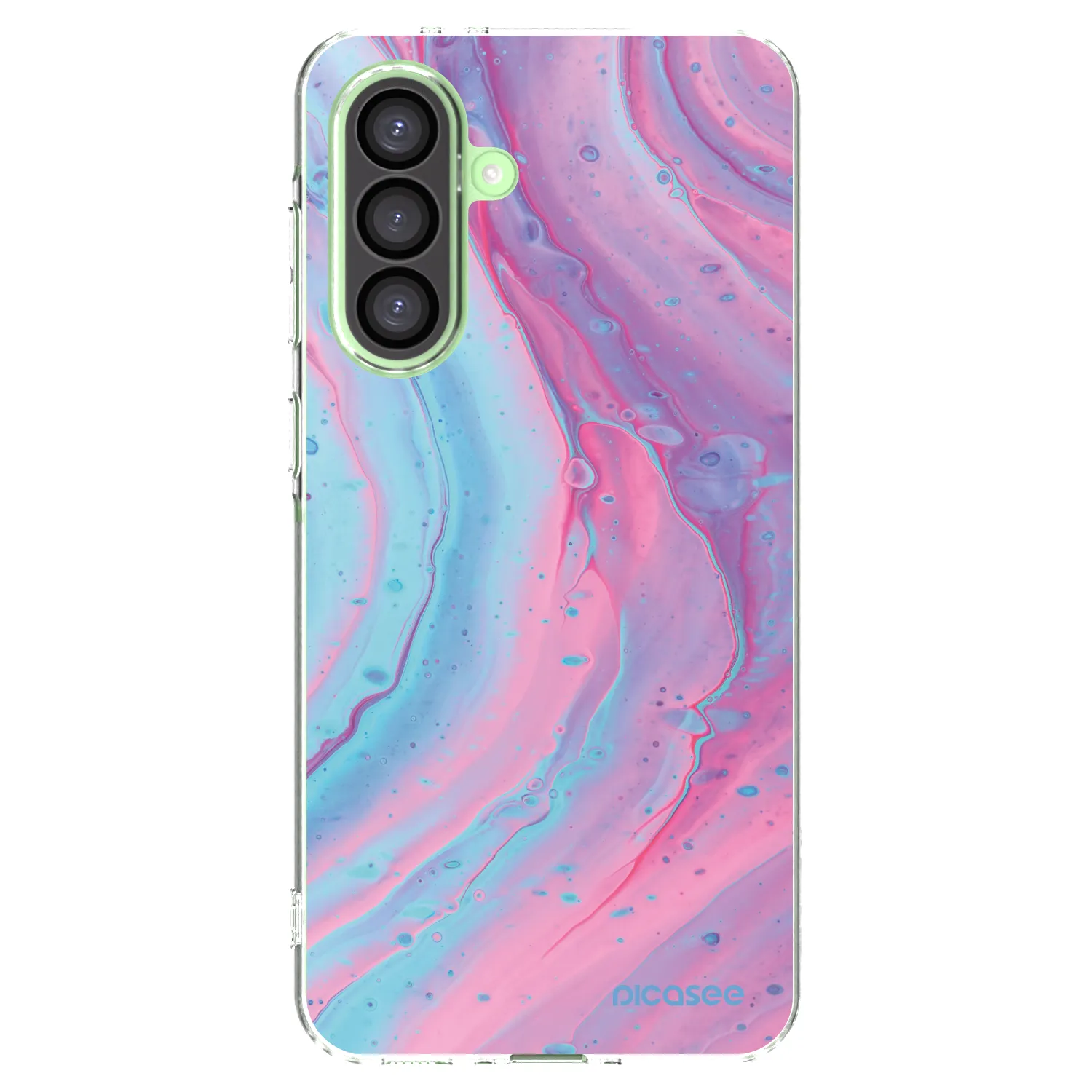 Picasee Samsung Galaxy A26 5G A266B Hülle - Transparentes Silikon - Pink liquid