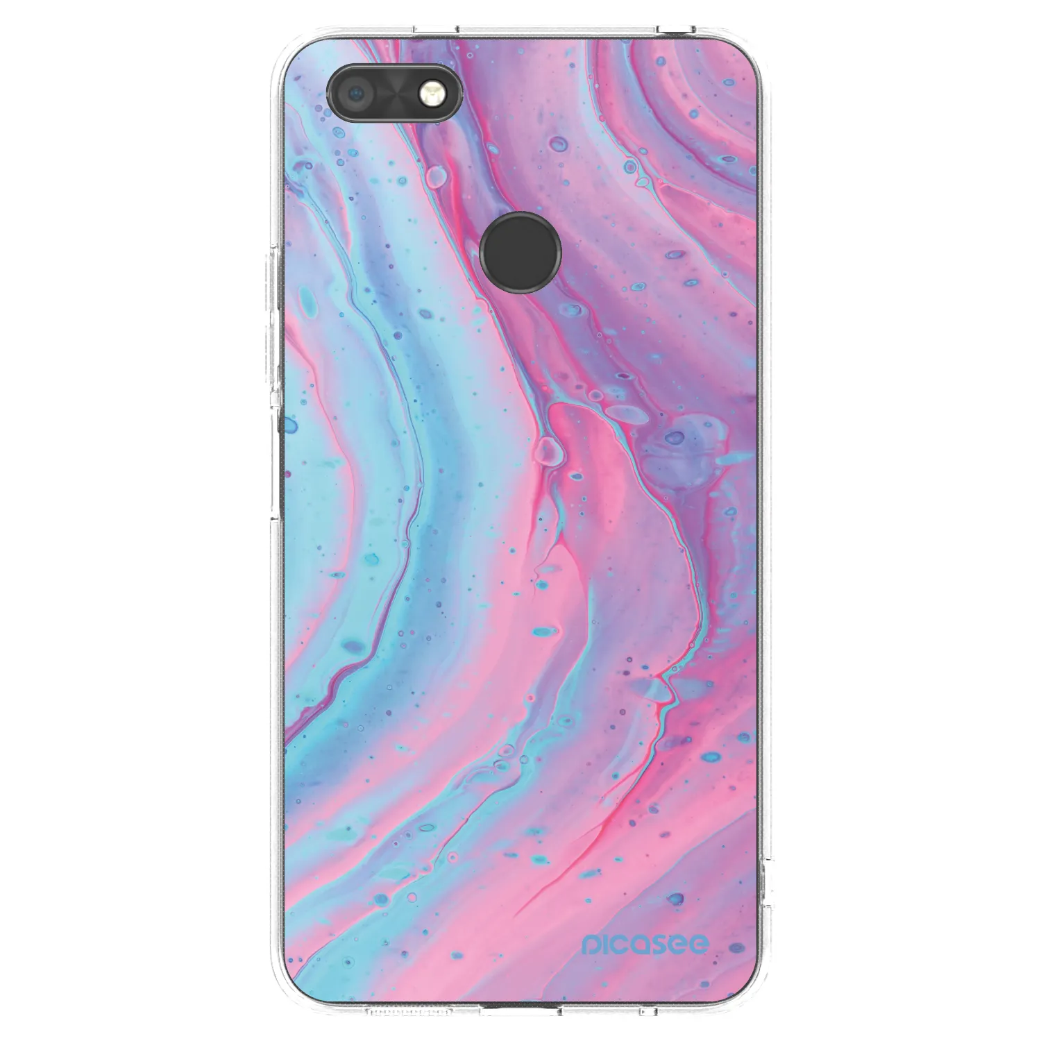 Picasee Huawei P9 Lite Mini Hülle - Transparentes Silikon - Pink liquid