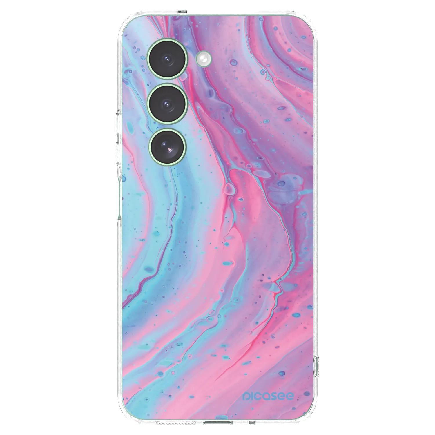 Picasee Xiaomi Redmi 15 5G Hülle - Transparentes Silikon - Pink liquid