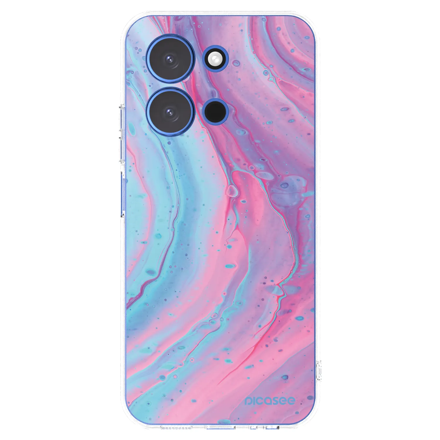 Picasee Xiaomi Redmi 15C 4G Hülle - Transparentes Silikon - Pink liquid