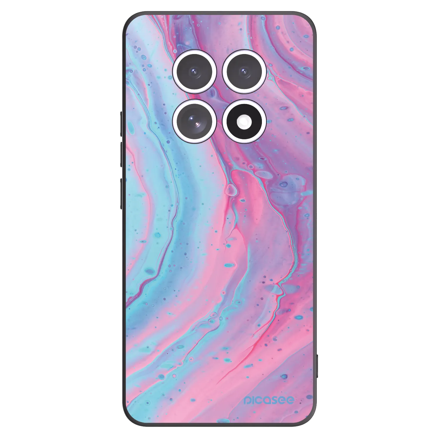 Picasee Xiaomi Redmi Note 15 Hülle - Schwarzes Silikon - Pink liquid