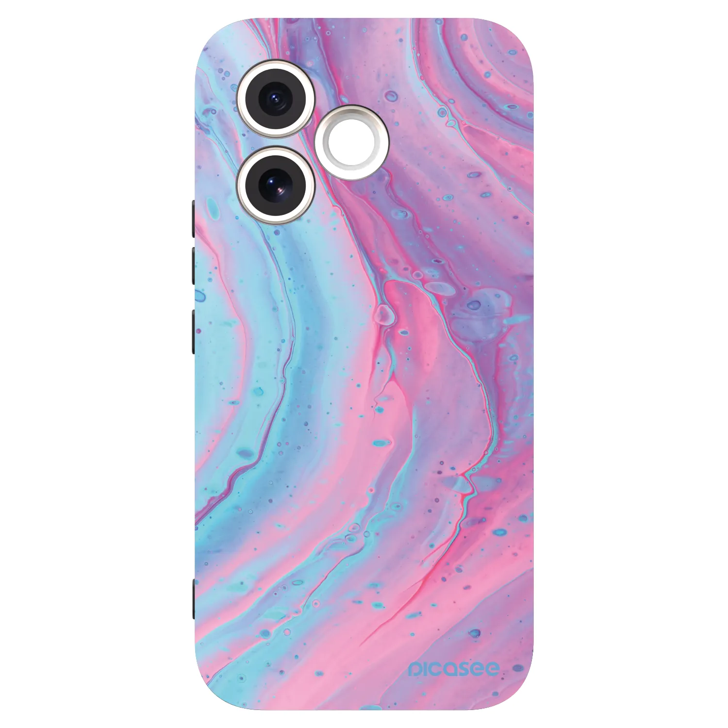 Picasee Honor 600 Lite Hülle - Schwarzes Silikon - Pink liquid