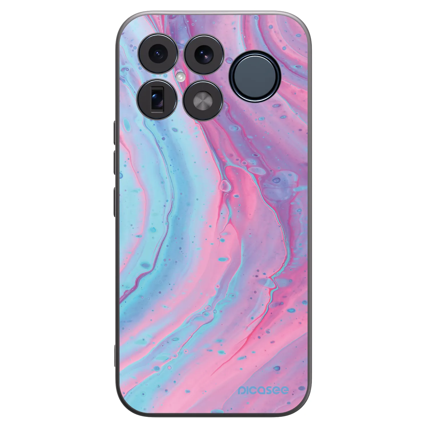 Picasee Xiaomi Poco F8 Ultra Hülle - Schwarzes Silikon - Pink liquid