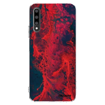 Picasee Honor 9X Pro Hülle - Transparentes Silikon - Organic red