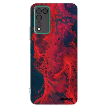Picasee Honor 10X Lite Hülle - Transparentes Silikon - Organic red