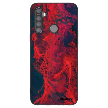 Picasee Realme 6i Hülle - Schwarzes Silikon - Organic red