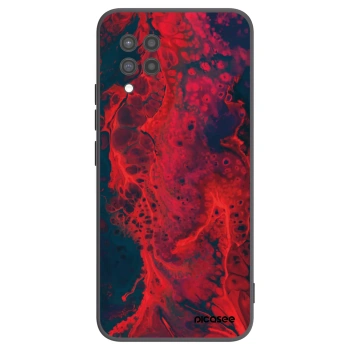 Picasee Samsung Galaxy A42 A426B Hülle - Schwarzes Silikon - Organic red