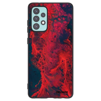 Picasee Samsung Galaxy A72 A725F Hülle - Schwarzes Silikon - Organic red
