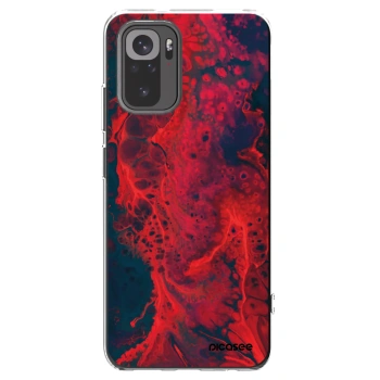 Picasee Xiaomi Redmi Note 10S Hülle - Transparentes Silikon - Organic red