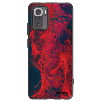 Picasee Xiaomi Redmi Note 10S Hülle - Schwarzes Silikon - Organic red