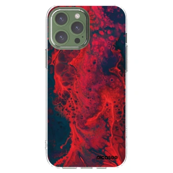 Picasee Apple iPhone 13 Pro Max Hülle - Transparentes Silikon - Organic red