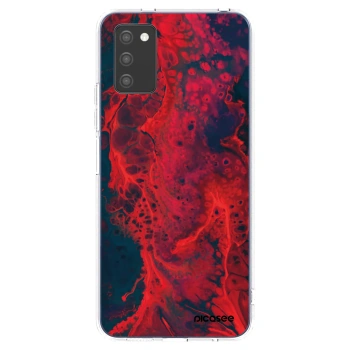 Picasee Samsung Galaxy A02s A025G Hülle - Transparentes Silikon - Organic red