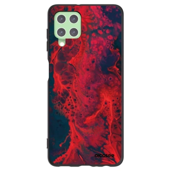 Picasee Samsung Galaxy A22 A225F 4G Hülle - Schwarzes Silikon - Organic red