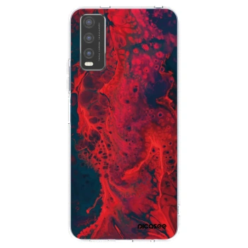 Picasee Vivo Y20s Hülle - Transparentes Silikon - Organic red