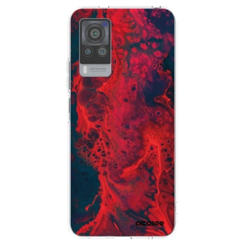 Picasee Vivo X60 Pro 5G Hülle - Transparentes Silikon - Organic red
