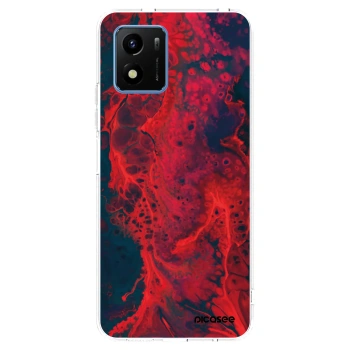 Picasee Vivo Y01 Hülle - Transparentes Silikon - Organic red