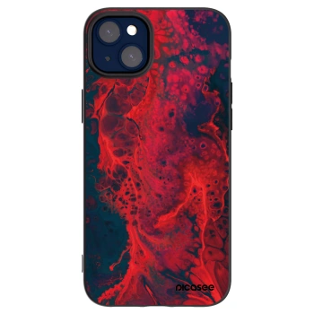 Picasee Apple iPhone 14 Plus Hülle - Schwarzes Silikon - Organic red