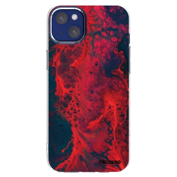 Picasee Apple iPhone 14 Plus Hülle - Transparentes Silikon - Organic red