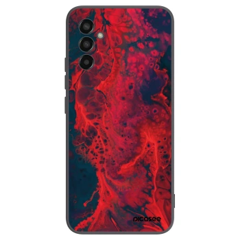 Picasee Samsung Galaxy M13 M135F Hülle - Schwarzes Silikon - Organic red