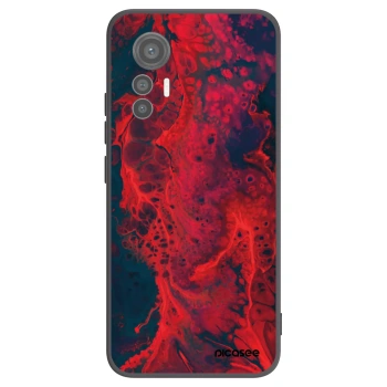 Picasee Xiaomi 12 Lite Hülle - Schwarzes Silikon - Organic red